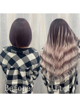 あるじゃんすー 梅田店 パープルホワイト#シールエクステ#ニュアンスカラー#韓国#梅田