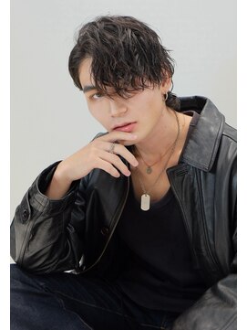 アクシー ヘアーアンドメイク(AXY HAIR&MAKE) 波巻きパーマ/ハイライト/束感マッシュ/ブロンド/新宿