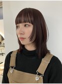 顔周りレイヤー*深みボルドーカラー