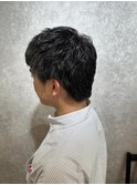 ベリーショート/ダークアッシュ/ニュアンスパーマ/韓国マッシュ