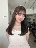 美髪レイヤーカット/顔まわりレイヤー/くびれロングレイヤー