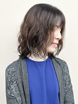 モリオ(morio) ＊くせ毛カットふわふわボブディ切りっぱなしボブ耳かけボブ30代