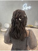 ハーフアップ