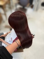 ハピネス 梅田茶屋町店(HAPPINESS)&nbsp;チェリーブラウン/レイヤーカット/韓国ヘア/ブリーチなし/顔周り
