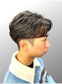 大分20代30代ショートフェザーセンターパートフェザーパーマ