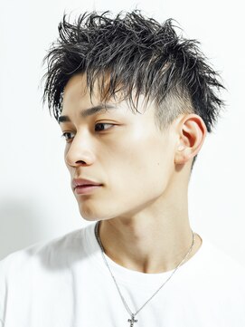 カットもパーマもイケメンパラダイス Men's天王寺 束感ニュアンスショート