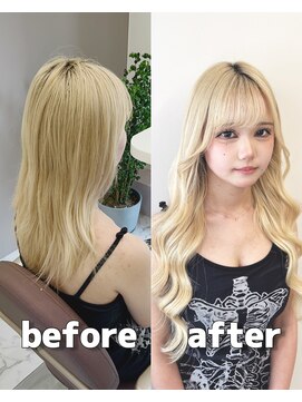 ガルボヘアー 心斎橋店(garbohair) 心斎橋プルエクステプルシールエクステハイトーンロング