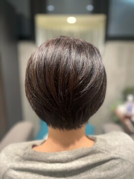 丸みショートカット×髪質改善カラーエステ
