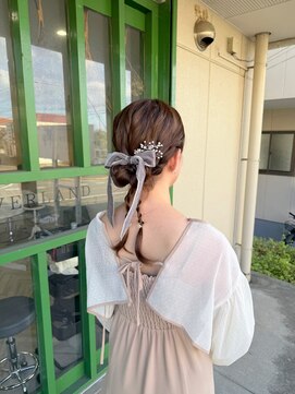 ネバーランド(NEVERLAND) ふわふわお団子のちょこっと編みおろしヘア