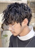 渋谷ルーズパーマメンズカットヘアメンズ波巻きスパイラルパーマ