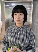 顔周りぷつっとボブパーマ