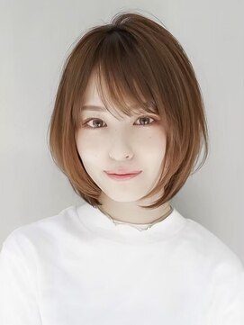 ギークス(GEEKS) 【GEEKS渋谷】くびれボブ/ミディアムレイヤー/冬カラー/20代30代