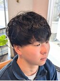 無造作シャドーパーマ　【京都市　理容室】