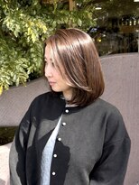 トップヘアー 玉島店(TOP HAIR)&nbsp;《TOPHAIR 玉島店/ちゃみ》ボブレイヤー×アッシュベージュ