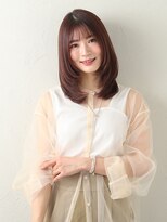 アイノアシェール 西宮(AInoa Cher) 透明感ブラウン/ハッシュカット/ミディアムカール
