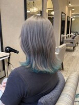 トリコ 梅田茶屋町店(trico)&nbsp;パールグレージュ × クリアブルー