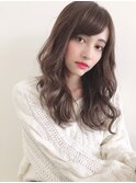 グレージュ/デジタルパーマ/艶/透明感/髪型/カール/透明感/高柳