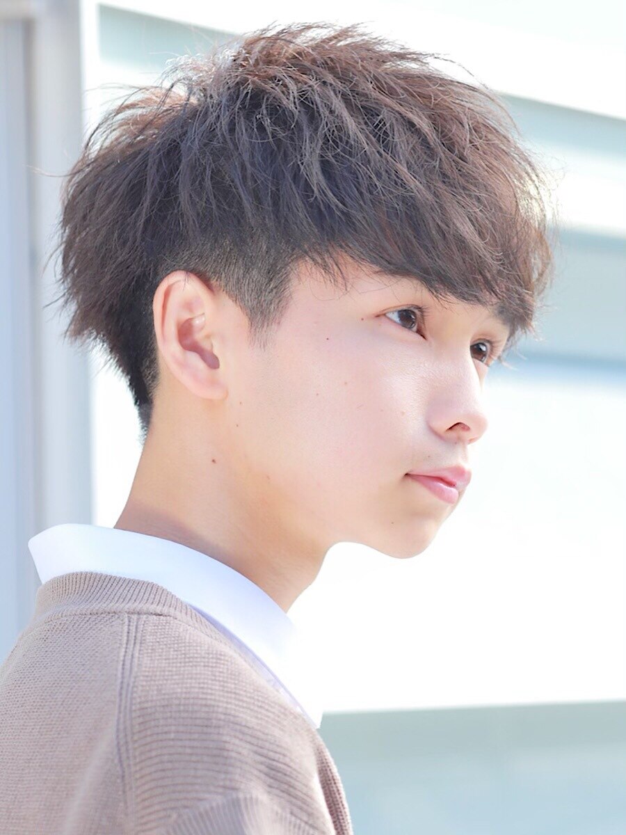 フェザーマッシュ 刈り上げ ツーブロック パーマ：L066541800