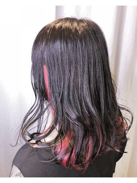 デイジー インデックスヘア 大島店(DAISY index hair) ”DAISY大島店” 鬼滅カラー インナーカラー チェリーレッド