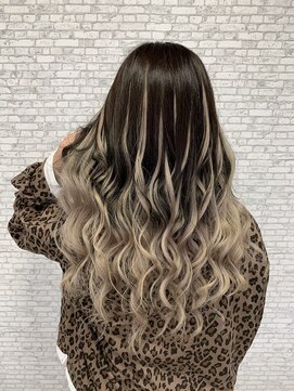 ホワイト(WHITE) [WHITE RYOTA]ハイライトグラデーション＋シールエクステ