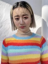 アルバム 銀座(ALBUM GINZA)&nbsp;ピンアレンジボブ_くびれミディイヤリングカラー_48438