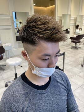 アヴァンス 天王寺店(AVANCE.) MEN'S HAIR フェード×束感×ベージュ