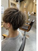 メンズマッシュ、ハイライト、ツイストスパイラルパーマ