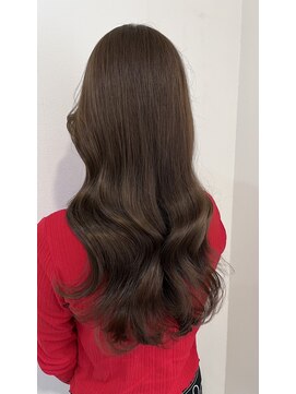 シェノン 西梅田(CHAINON) レイヤーカット/レイヤーロング/黒髪/前髪パーマ