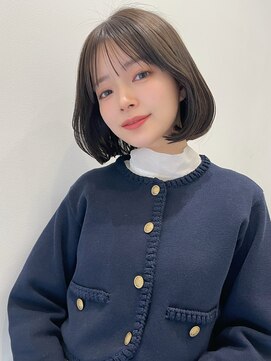 トルネード(TORNADO) 大人ガーリー チョコレート 小顔カット ボブ 薄めバング t516