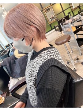 エヌプラス(N+) 切りっぱなしボブ/エアリーロング/美髪/ピンクブラウン