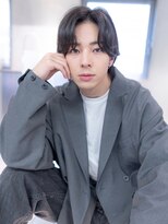 イオ 本厚木(io)&nbsp;波巻きツイストパーマセンターパートアッシュブラック束感