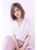 ことりベージュローライト大人かわいい小顔スリークボブ大人ボブ