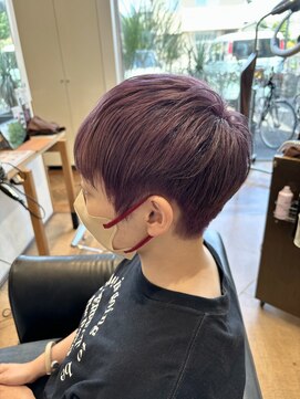 リシェールグリーン 越谷花田店(RICHAIR GREEN) デザインカラー/レイヤーカット/ウェットヘア/オリーブベージュ