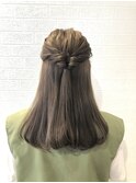 くるりんぱハーフアップ