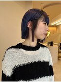 ブルーヘア×ボブ