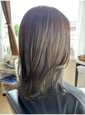 髪質改善トリートメント アッシュブラウン インナーカラー