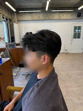 タメ(tame-) サーフカール/フェザーパーマ/ブルーブラック【都賀/メンズ】