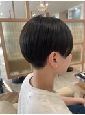 20代30代40代小顔マッシュショートソフ刈りブラック