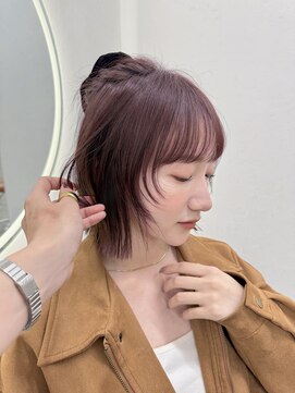 ガーデン 渋谷(GARDEN) ピンクブラウン　レイヤーカット　ボブ