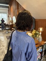 チャプター 問屋町(chapter)&nbsp;外はねミディアムボブパーマグレージュブラウンケアカラー