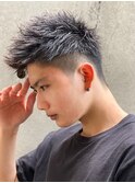 スパイキーショート/アップバング/ツーブロック/メンズ/眉毛