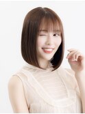 大人ナチュラル/シースルーストレートボブ