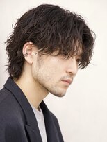 ルーシー 渋谷(LUCEY)&nbsp;センターパートフェザーパーマシャドウパーマメンズパーマ