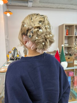 エルム 府中(yelm) 【ヘアアレンシ×ふわふわシニヨンヘア】#ヘアメイク#へアセット