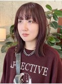 栄外ハネ大人女子柔らかミディアム髪型