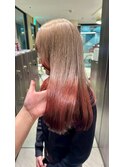 溶けるように繋がるピンクグラデーション