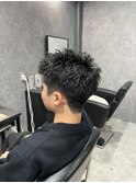 スパイキーショート×パーマ