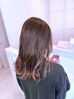 ヘアメイクアン(Hair Make Une) トレンド感たっぷり♪ピンクブラウンの裾カラー♪