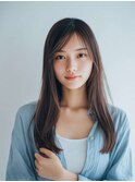 ミルクブラウン/ダークパープル/ナチュラルショート/夏/センター