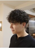 シャドウパーマ/波巻きパーマ/メンズカット